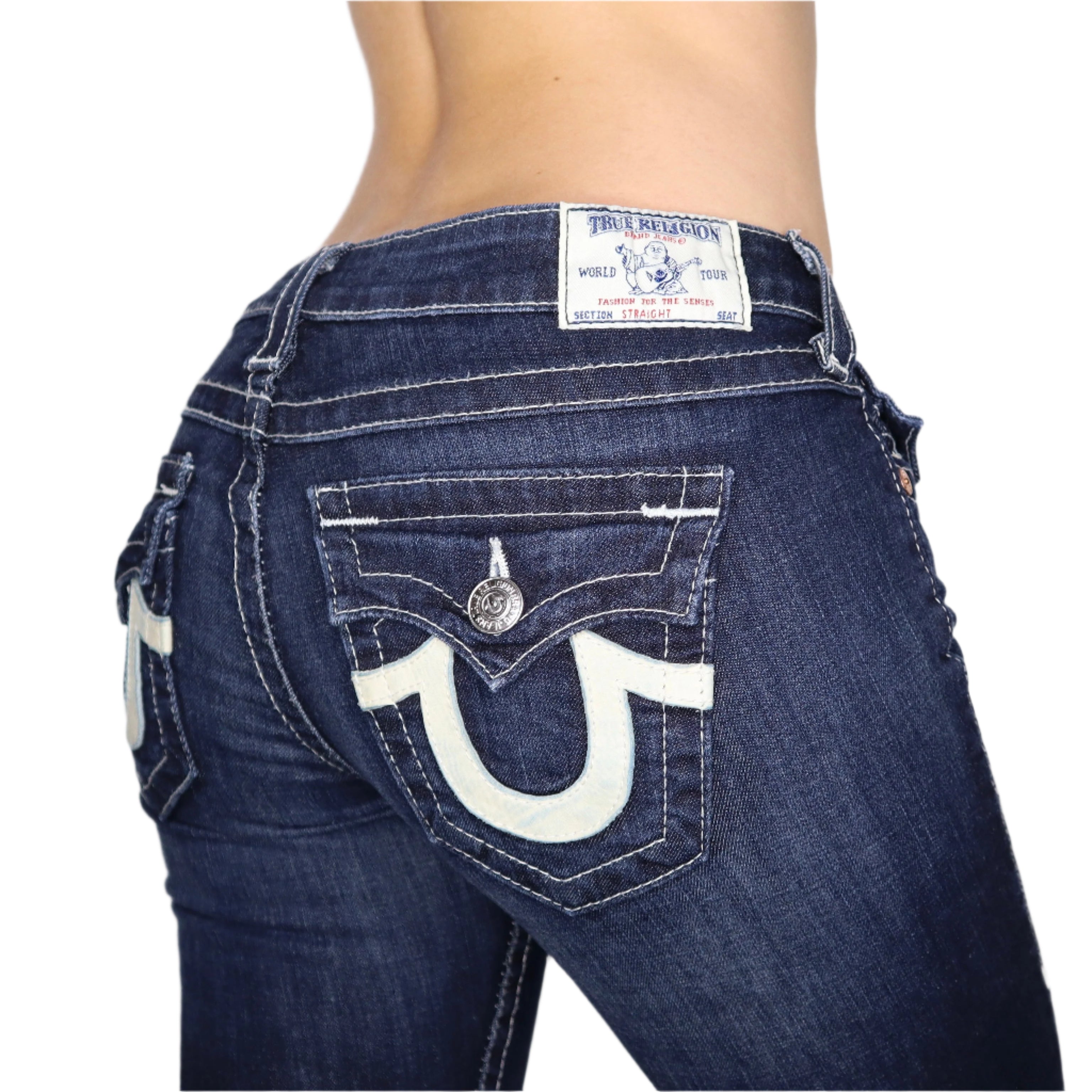 Y2K TRUE RELIGION Low Rise Jeans (S/M) – Holy Thrift