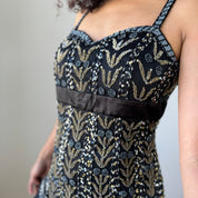 Vintage Italian Beaded Dress (M)