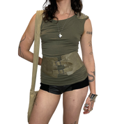 Vintage 2010s Khaki Vest (XS/S)