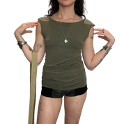 Vintage 2010s Khaki Vest (XS/S)