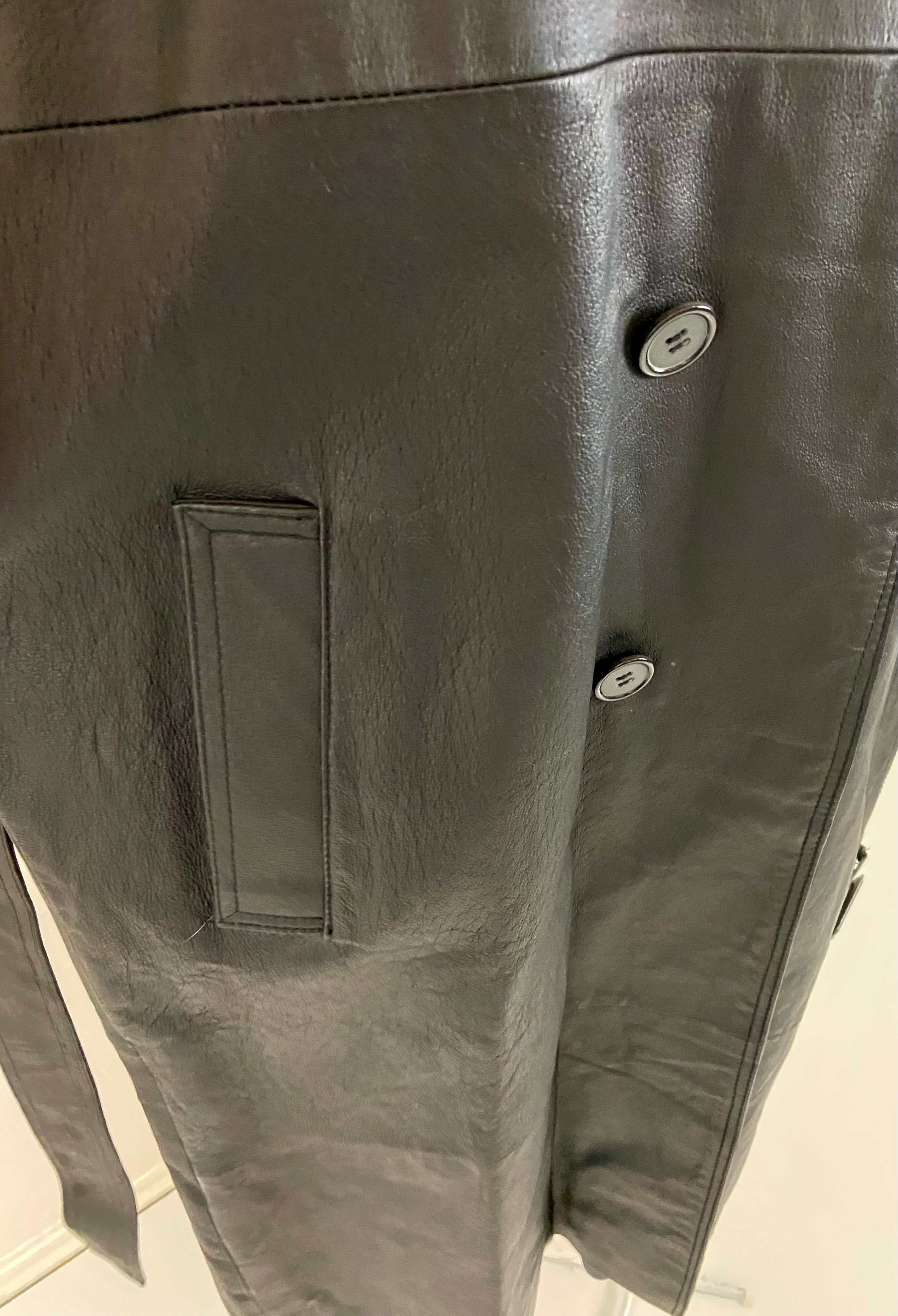 NEW PHASE 2 Long Leather Trench Coat