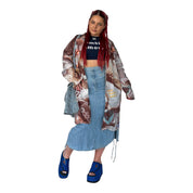 Vintage Denim Maxi Skirt (XL)