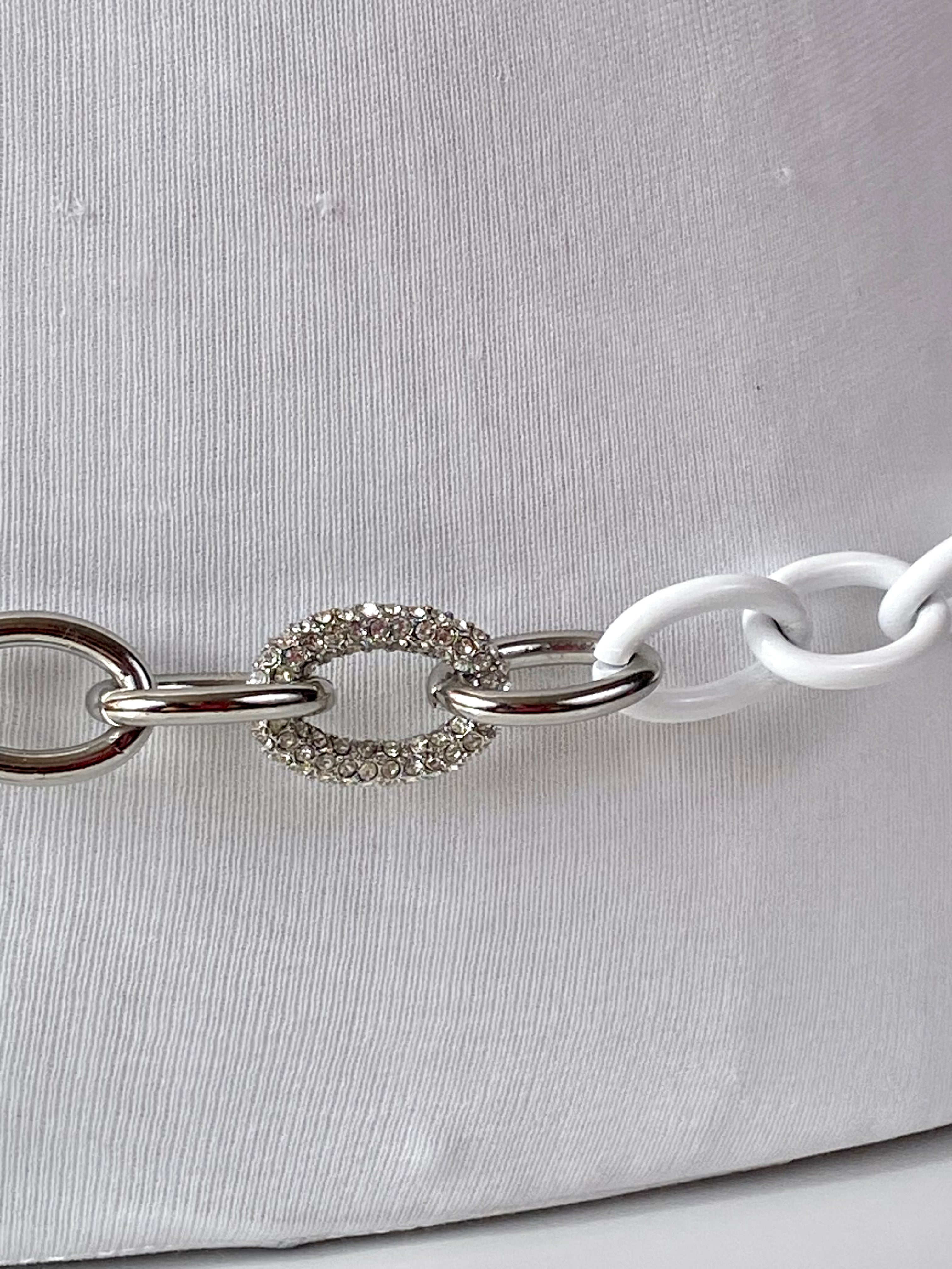 White and Silver Belt