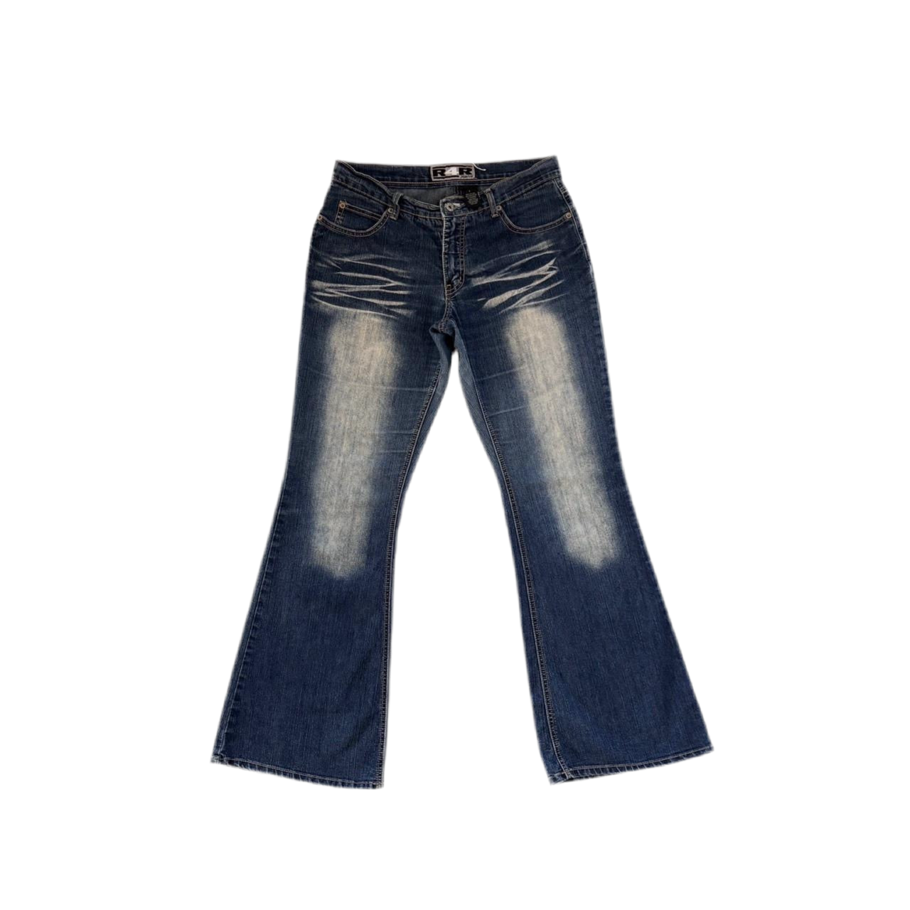Y2K Airbrush Flare Jeans (M)