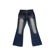 Y2K Airbrush Flare Jeans (M)