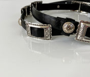 Brighton black leather belt