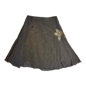 Embellished Silk Midi Skirt (XS/S)