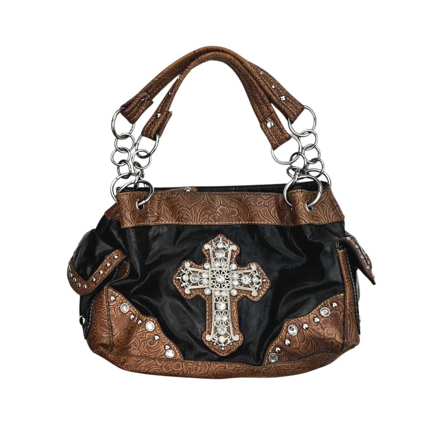 Grunge Rhinestone Cross Bag – Holy Thrift