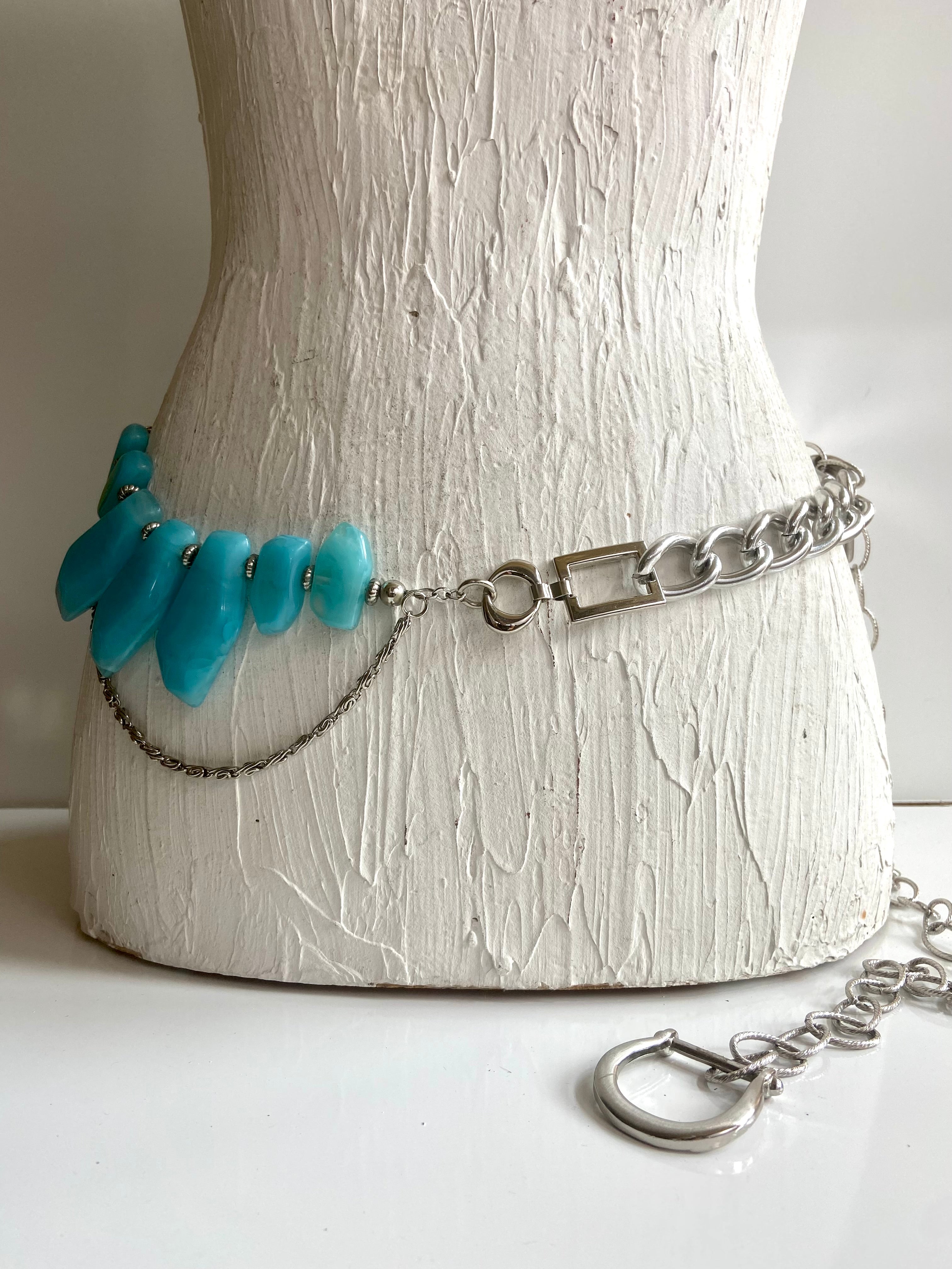 Beads and silver belt