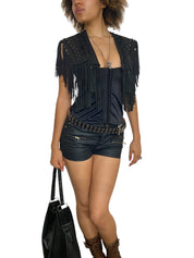 Deadstock Fringe Collar Accessory (One Size)
