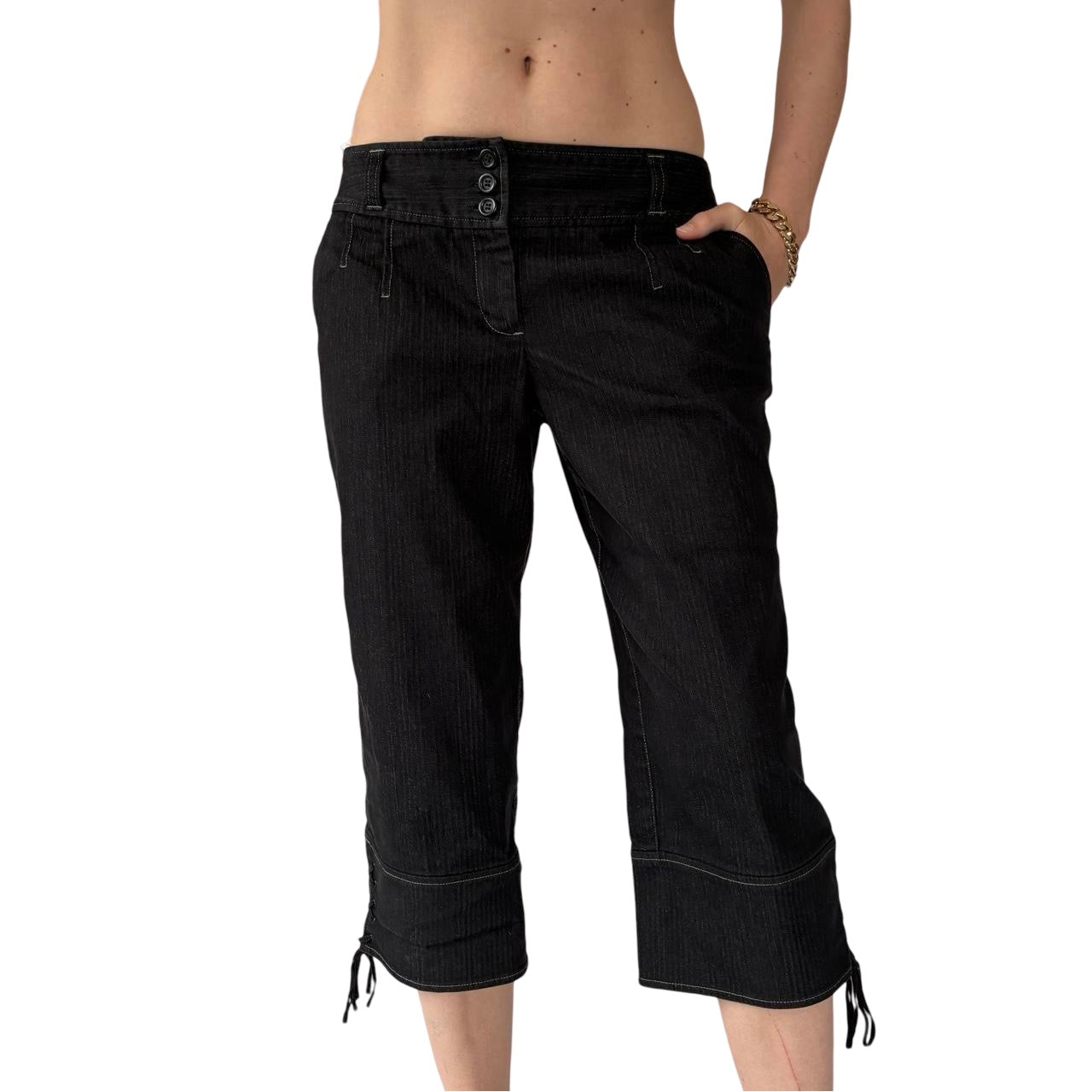 2000s Noir Capris (S)