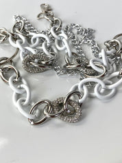 White and Silver Belt