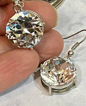 Big diamond earrings