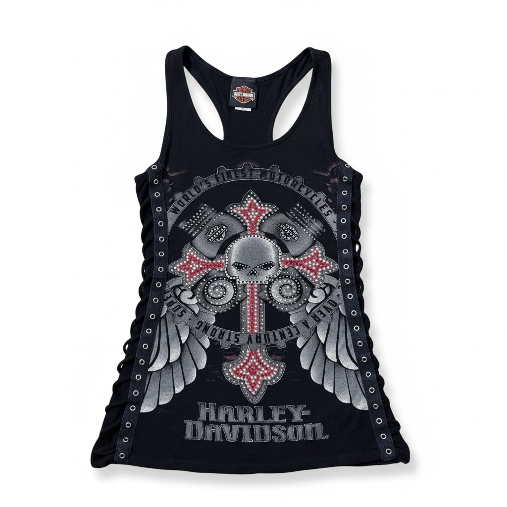 Y2K Harley Davidson cut out tank (XS/S) – Holy Thrift