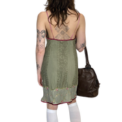 90s Lace Rose Mini Dress (S)