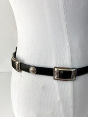 Brighton black leather belt