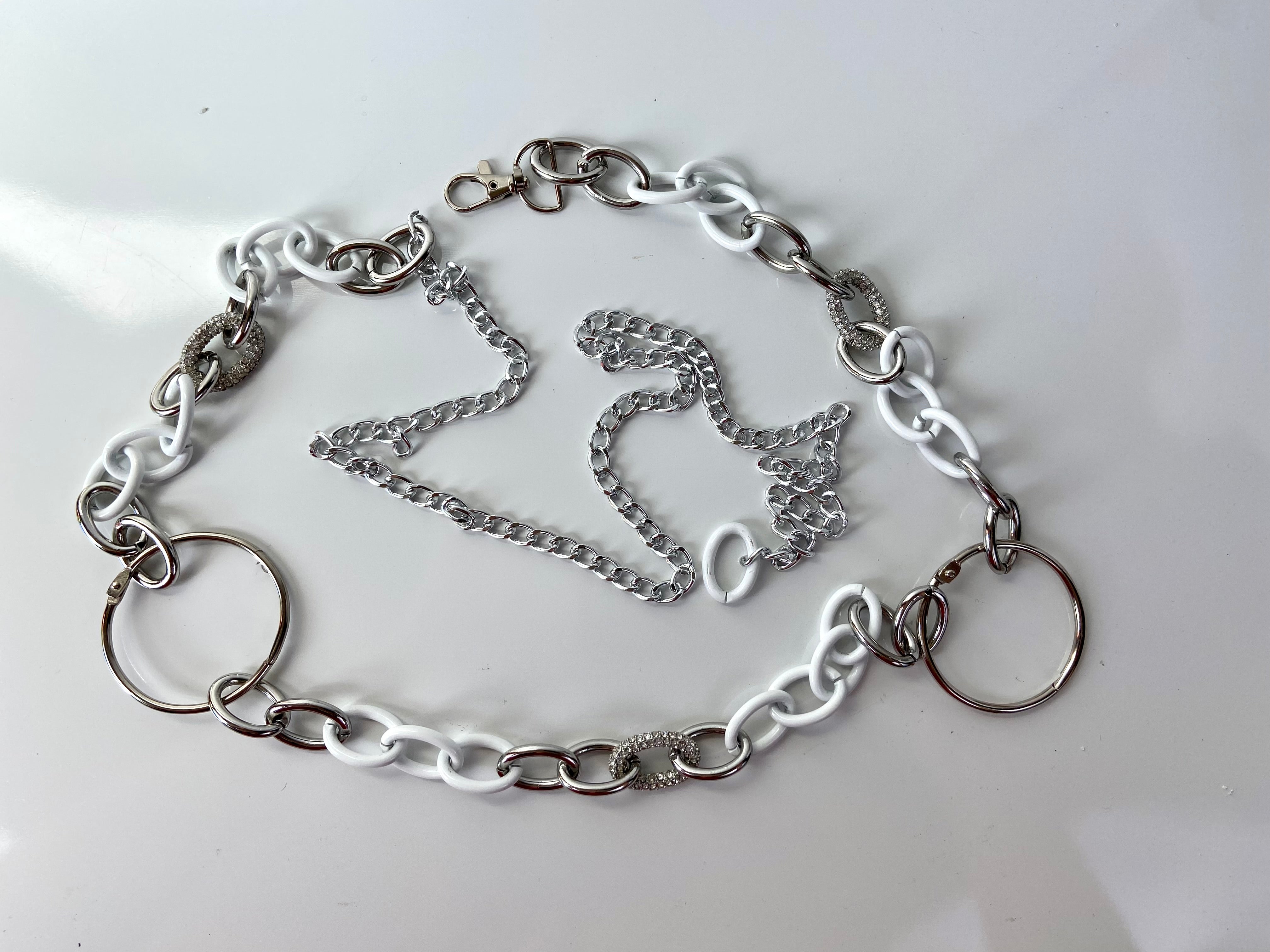 White and Silver Belt