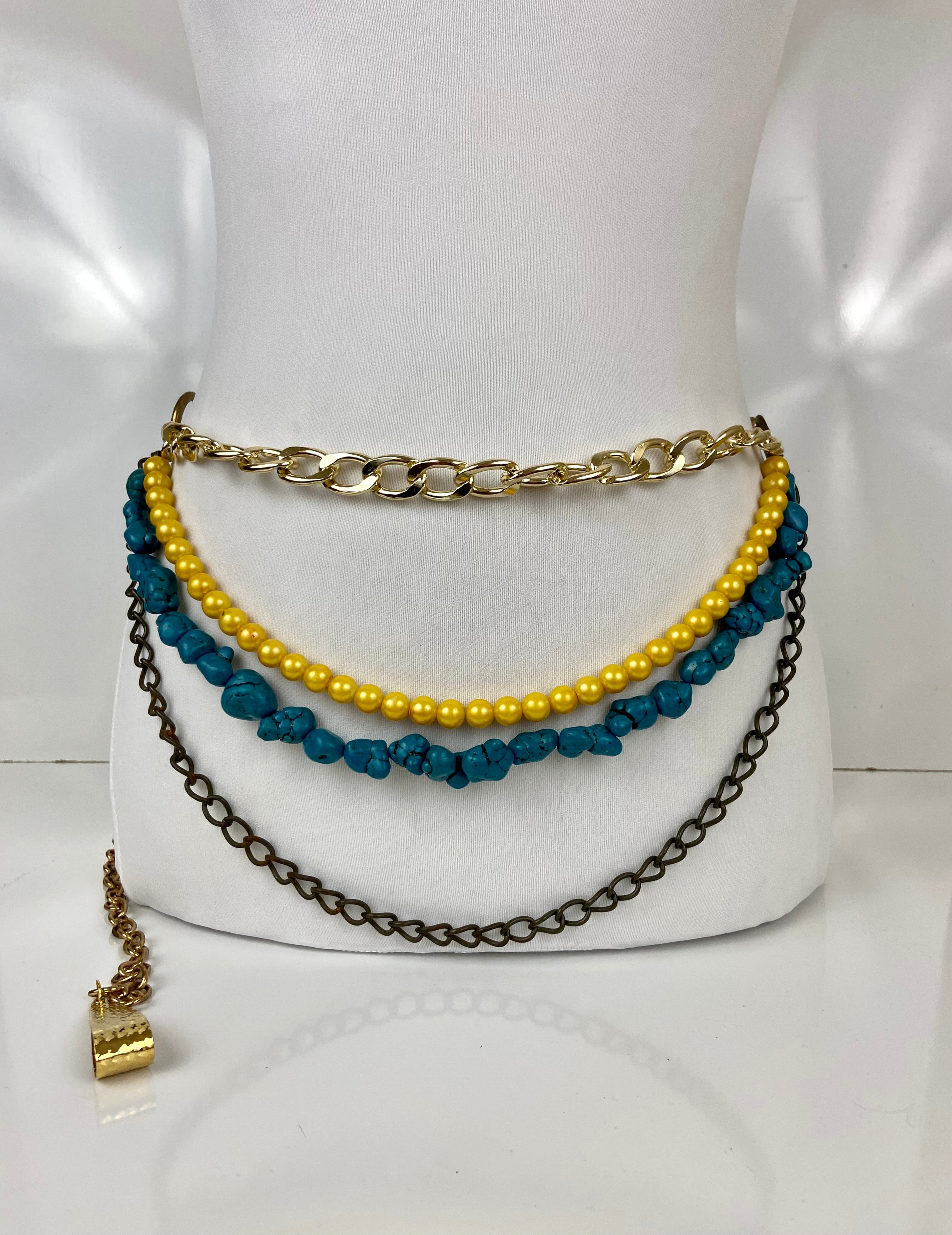 Fun colors layered belt