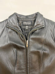 NY&CO Black Leather Jacket (L)