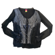 Vintage Save the Queen Gothic Mesh Top (L/XL)