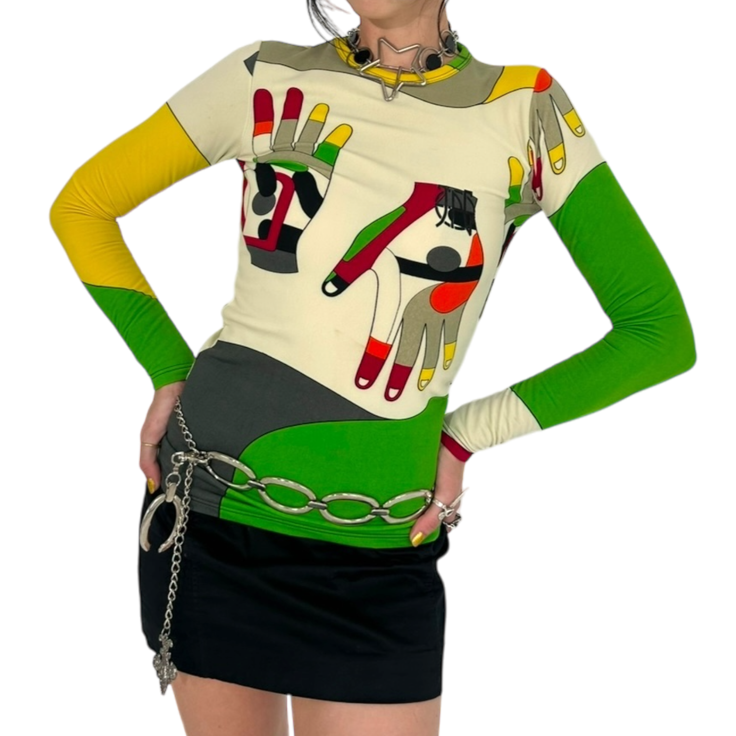 Early 2000s Noir Mini Skirt (XS)