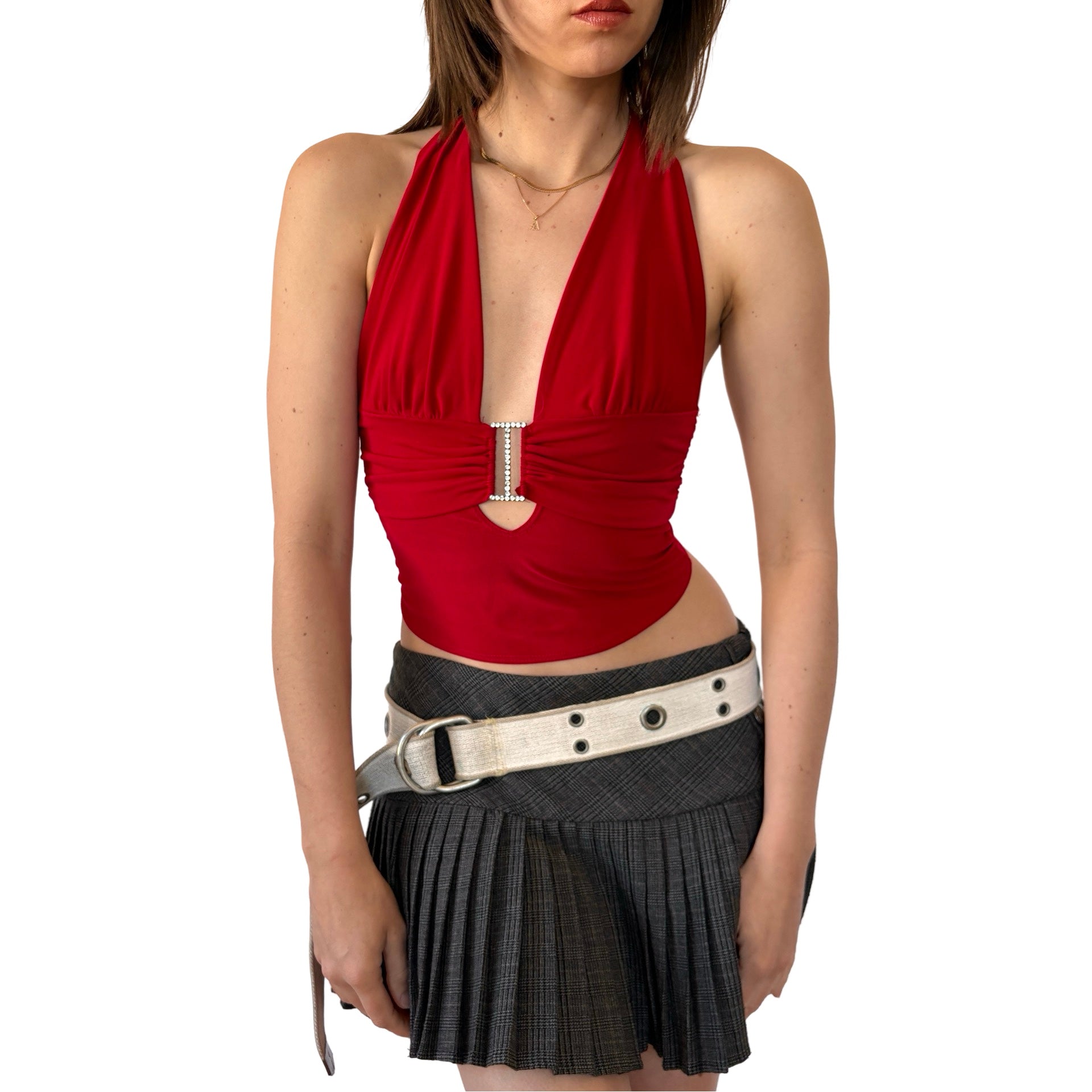 Y2K Cherry Halter (XS/S)