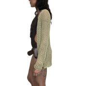 Vintage Italian Crochet Zip Up Cardigan (S/M)