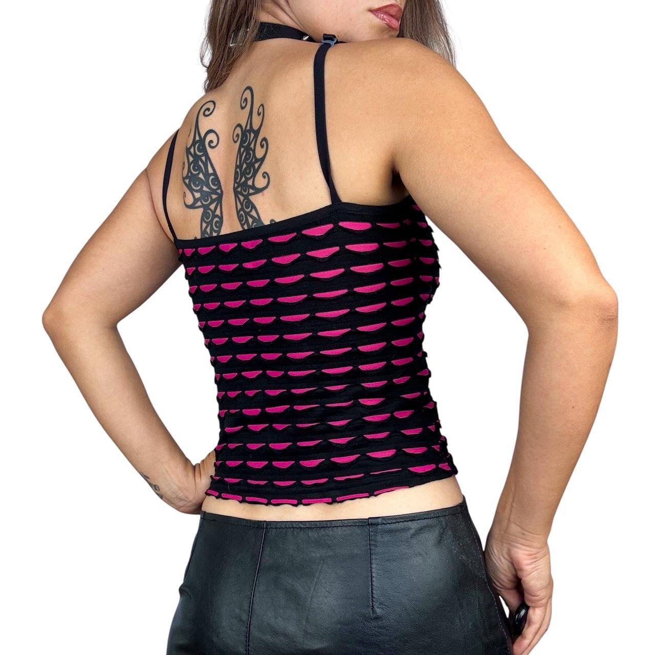 90s Gothic Fishnet Cami (M)