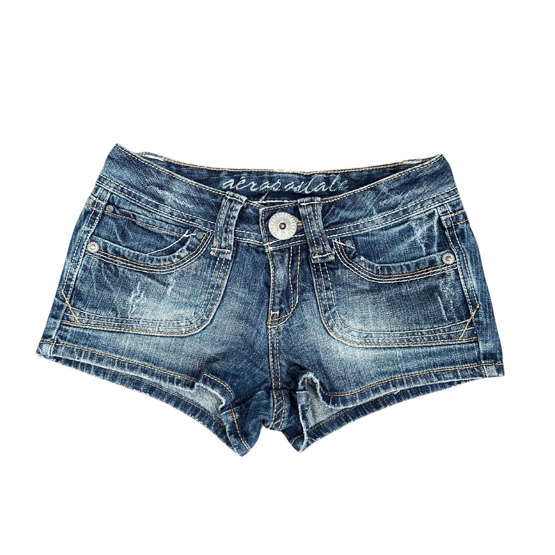 Y2K Denim Mirco Shorts (XS) – Holy Thrift