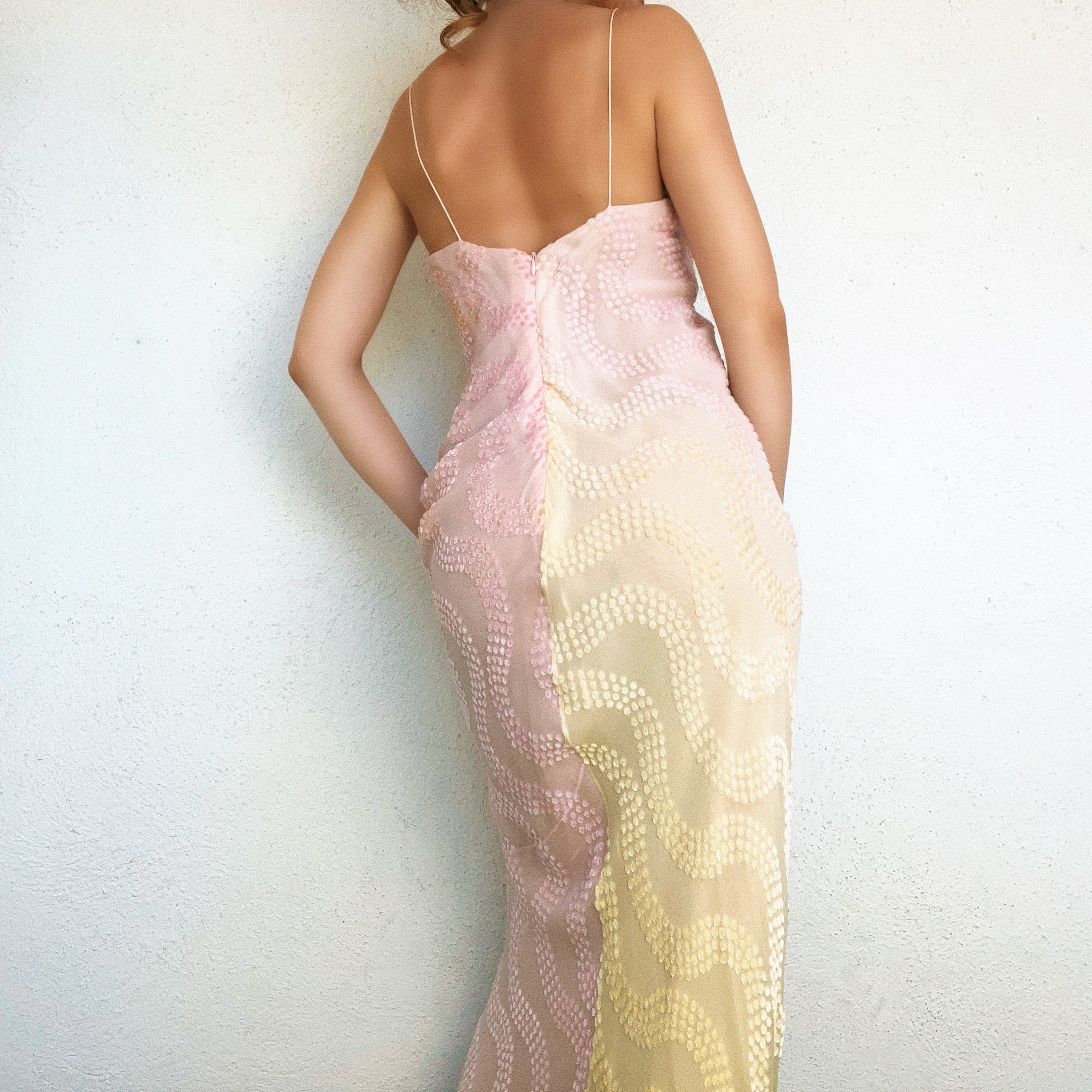 Vintage Pastel Ombré Gown (XS)