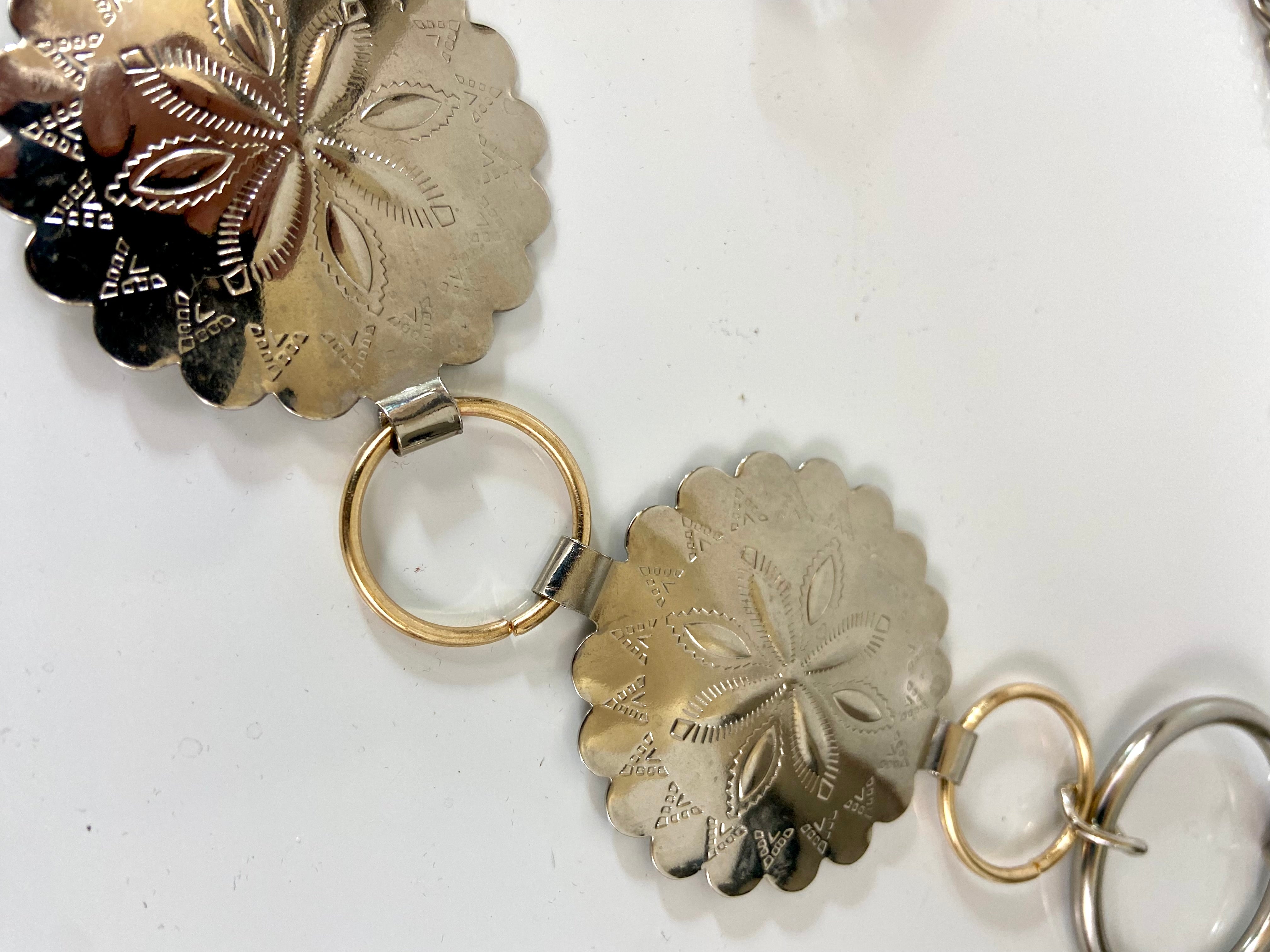 Silver gold waist belt