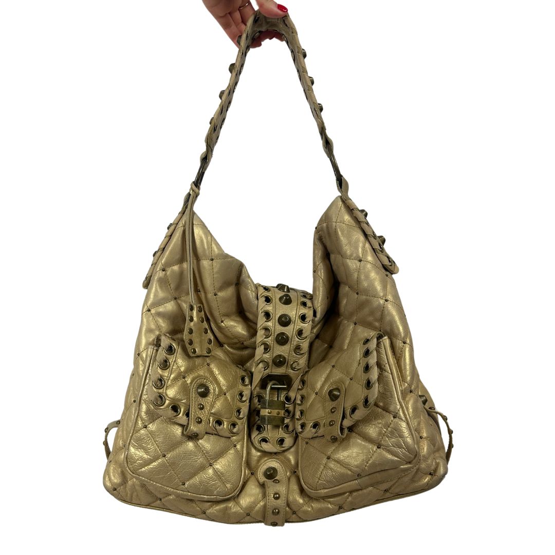 Betsey Johnson 2000s Gold Leather Bag – Holy Thrift