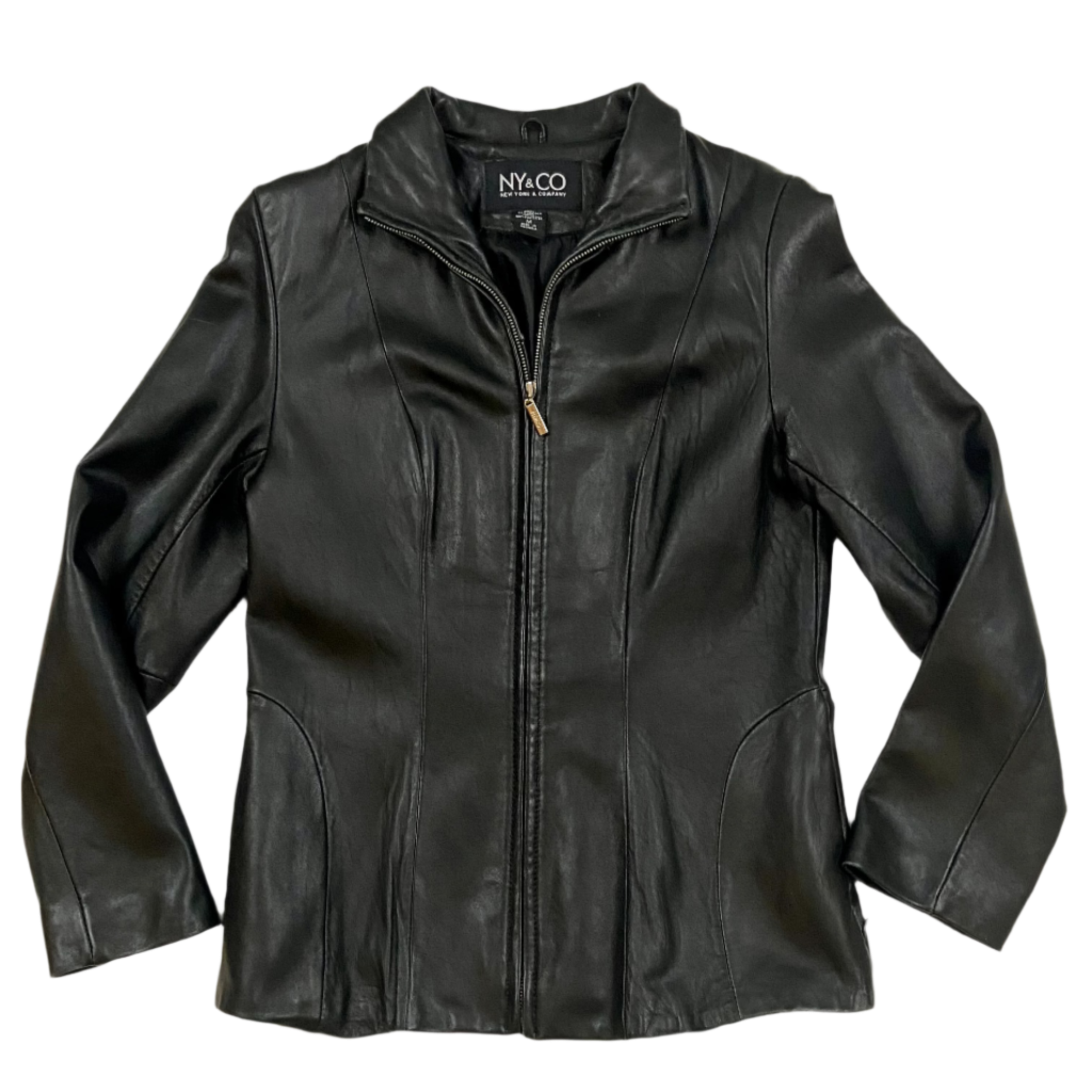 NY&CO Black Leather Jacket (L)