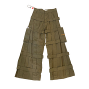 Vintage Khaki Lattice Criminal Damage Cargo Pants (XS)