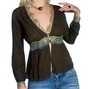 Silk Boho Blouse (XS)