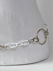 White and Silver Belt