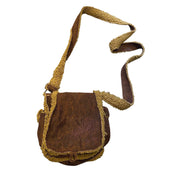 Vintage faux shearling over the shoulder bag