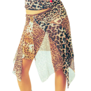 Leopard Patchwork Skirt (M)