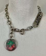 Reworked silver Juicy Couture choker