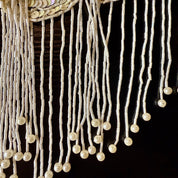 Vintage beaded Shawl with Rose Pattern