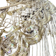 Vintage beaded Shawl with Rose Pattern