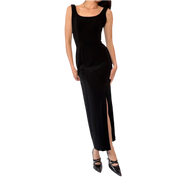 90s Noir Evening Gown (S)