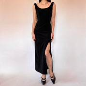 90s Noir Evening Gown (S)