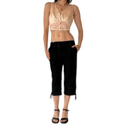 2000s Noir Capris (S)