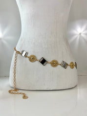 Silver gold tone belt