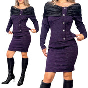 Vintage Off Shoulder Top & Skirt Set (M)