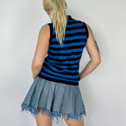 Burberry Striped Mock Neck Tank (S)