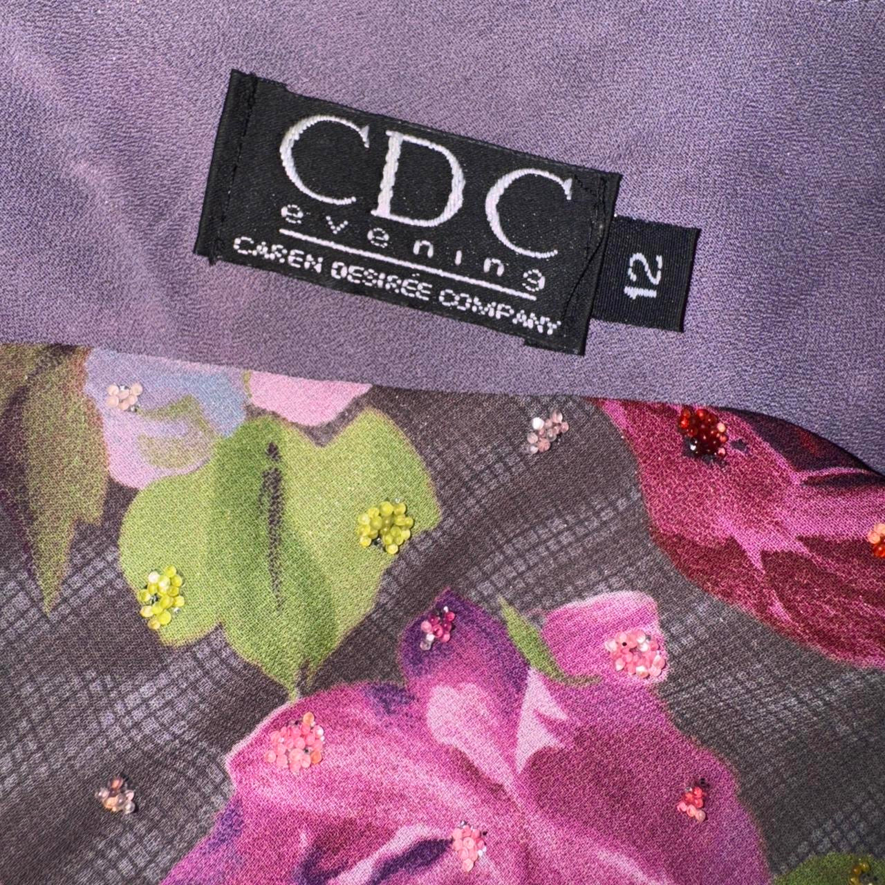 90s Floral Embellished Maxi Dress (L)