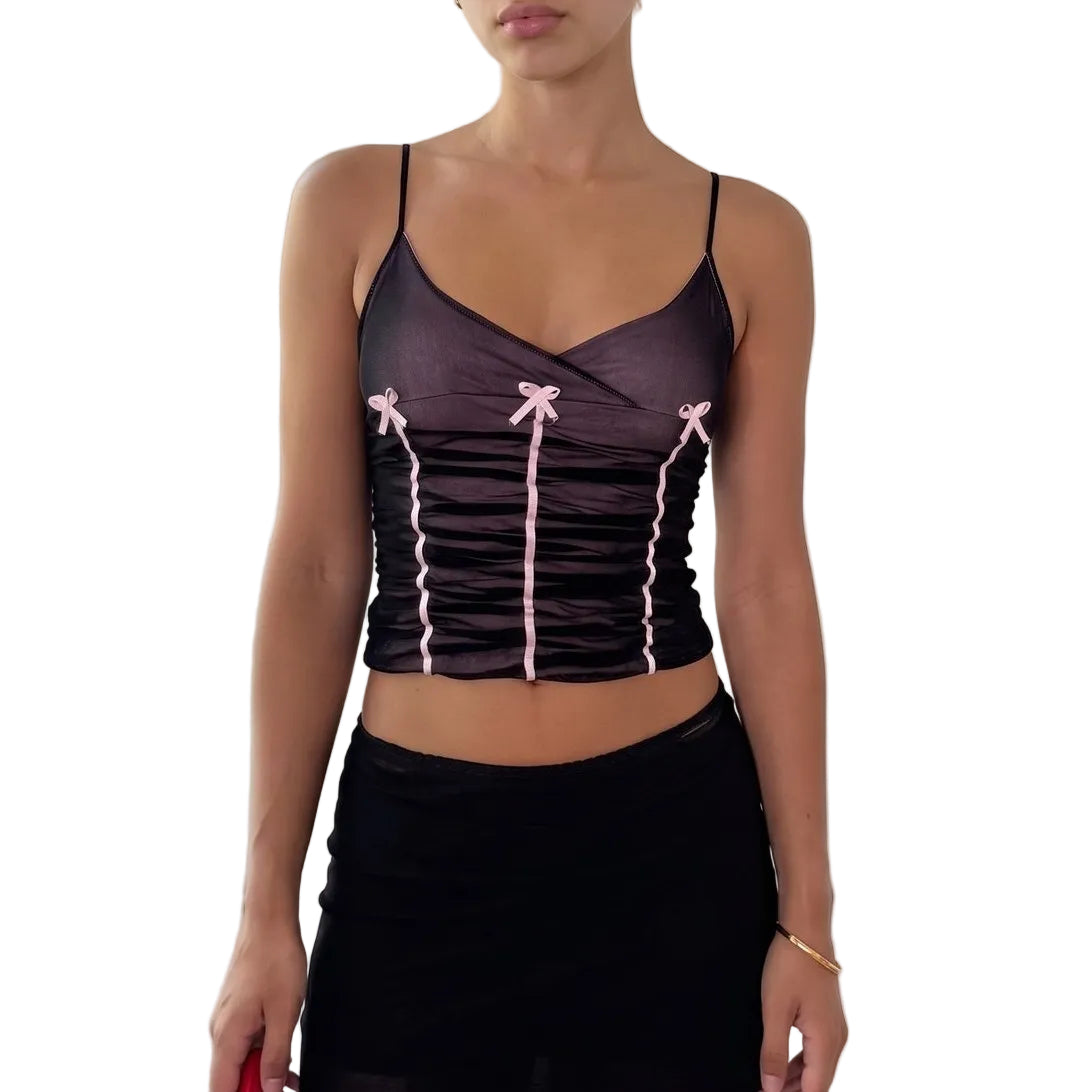 Vintage Italian Pink Black Mesh Cami (S) – Holy Thrift