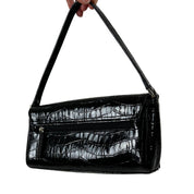 2000s Black Faux Leather Purse